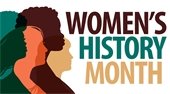Silhouette of diverse women - multi-color - "Women's History Month"