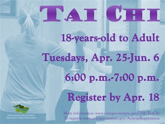 Tai Chi - ages 18-years-old to Adult