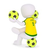 Player Balancing Soccer Balls