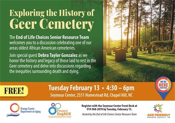 Explore the History of Greer Cemetery flyer 