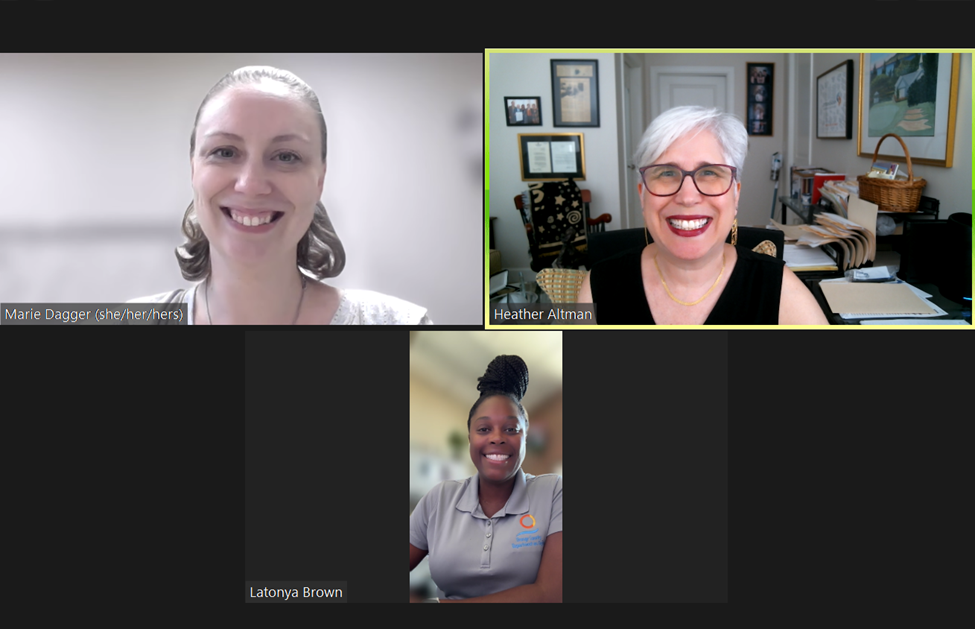 Aging Well Together host and guest(s) on a Zoom call