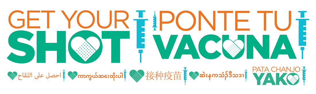 Multilingual Get Your Shot graphic