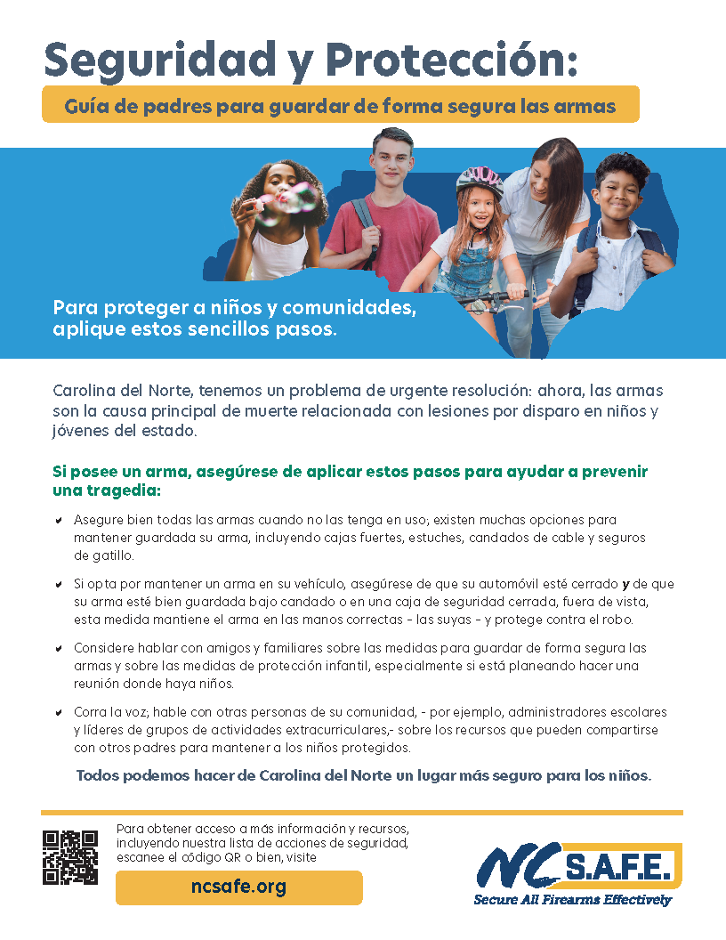 Parent Safe Firearm Storage Spanish