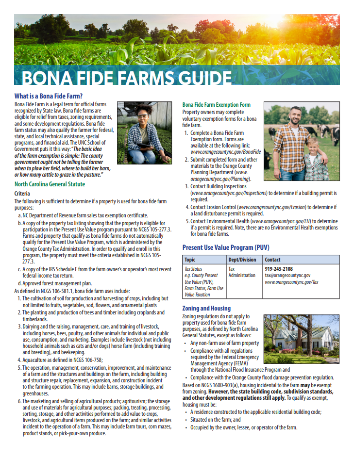 Bona Fide Farm Guide